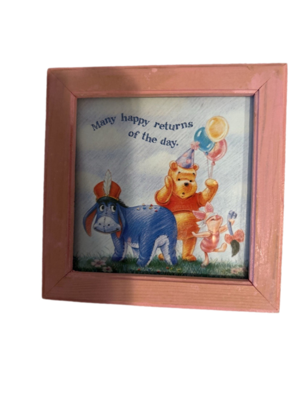 Winnie The Poop (3) Framed 4.5”x4.5” Art 1058 - Picture 6 of 7